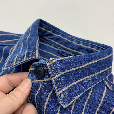 Camisa Traff Blue Grid Retro Fit