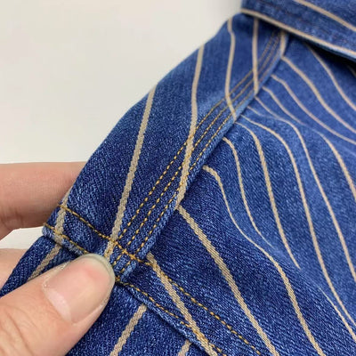 Camisa Traff Blue Grid Retro Fit