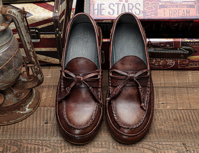 MOKASEN DE CUERO RETRO Traff