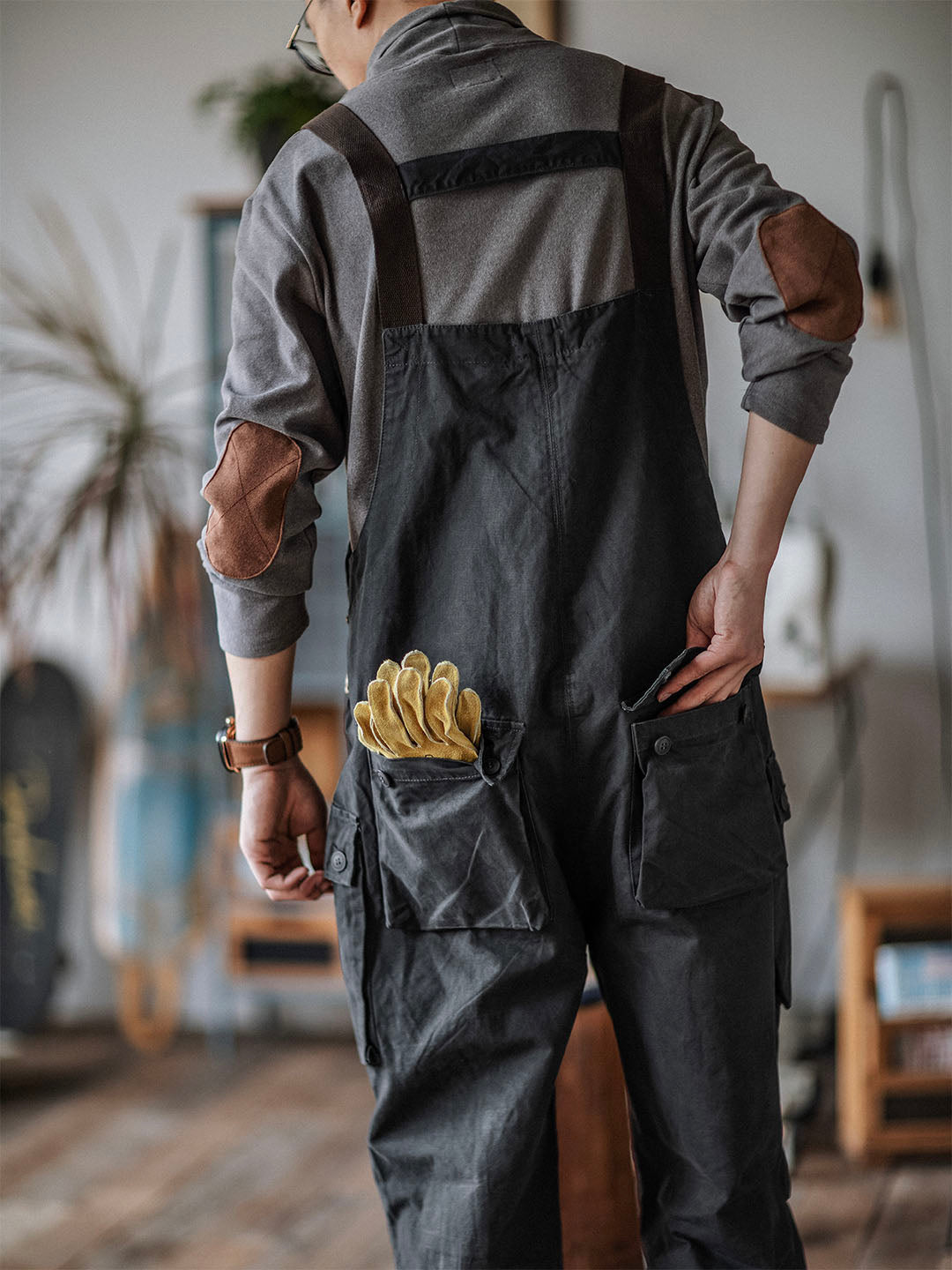 Traff Mono con Bolsillos con Solapa y Botones