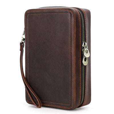 Traff "Cigar Vault Pro" Caja de Puros de Cuero Verdadero