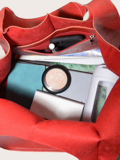 Bolso Tote Portátil de Cuero Suave y Grande