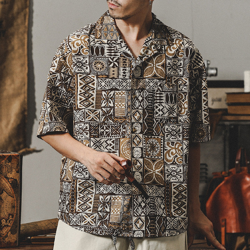 Traff Camisa Espiritual de Patchwork Tribal