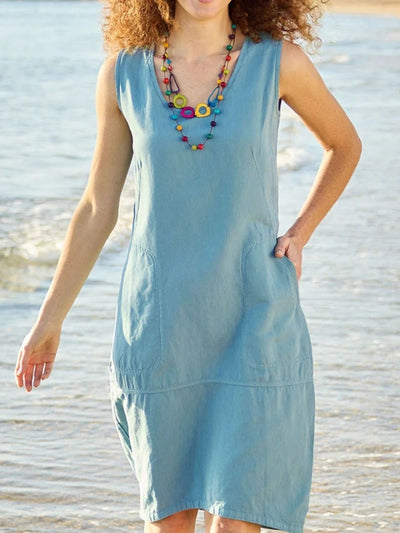 Traff VESTIDO DE CUELLO EN U