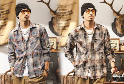 Traff Camisa de Cuadros de Otoño Highland