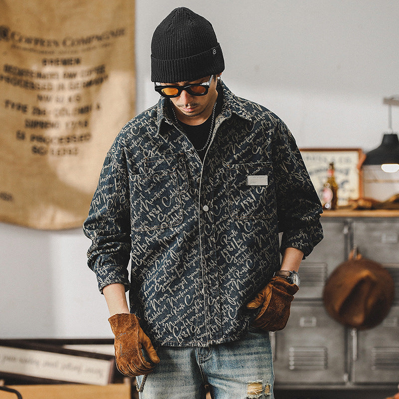 Camisa Traff Midnight Script