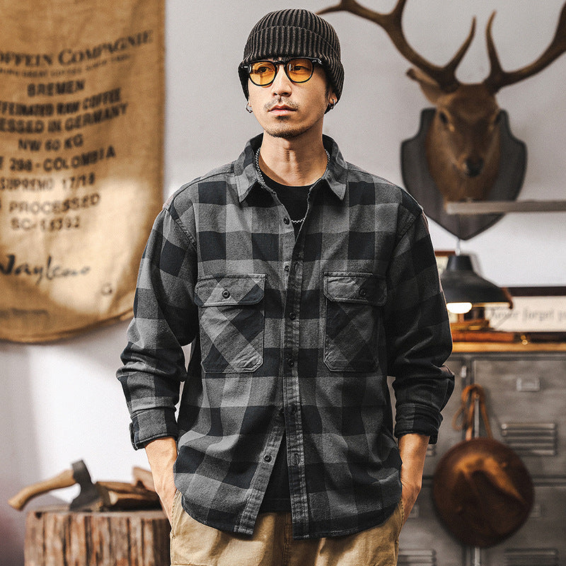 Camisa Traff Cuadro Negro
