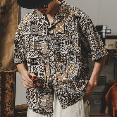 Traff Camisa Espiritual de Patchwork Tribal