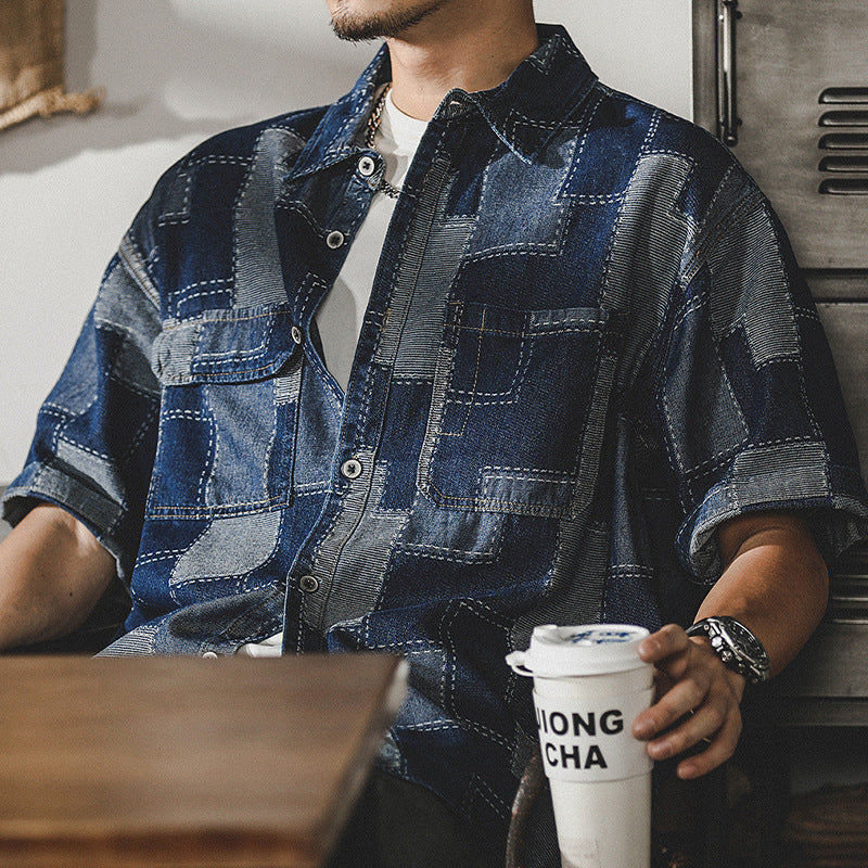 Traff Urban Denim Patchwork