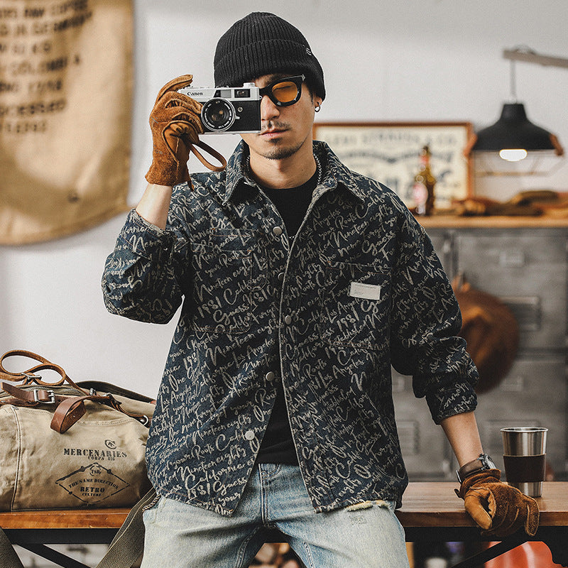 Camisa Traff Midnight Script