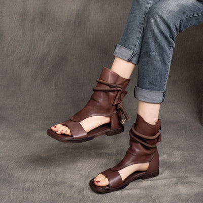 Sandaleta de Cuero Estilo Roma Traff