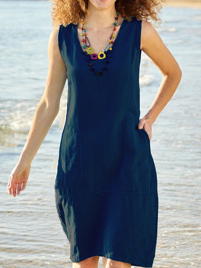 Traff VESTIDO DE CUELLO EN U