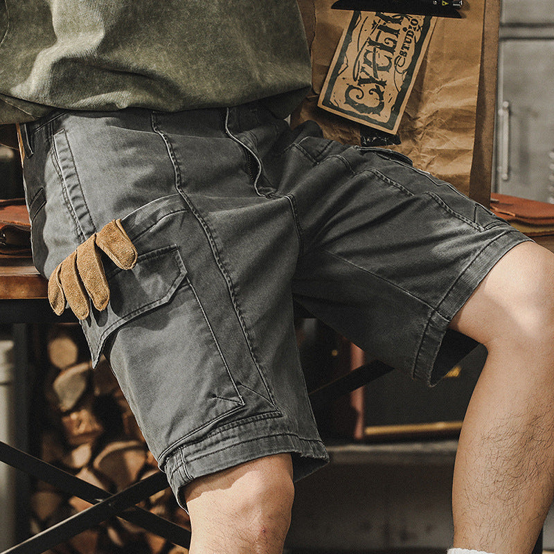 Pantalones Cortos Tácticos Traff con Cremallera en Caqui