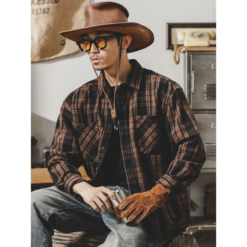 Camisa de Franela Retro Cuadros Traff