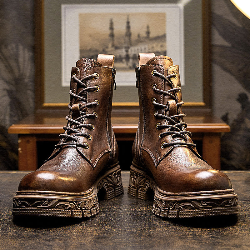 Traff Botas Martin Retro con Cremallera