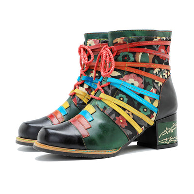 Traff Yiwu Botas de Mujer de Cuero Verdadero