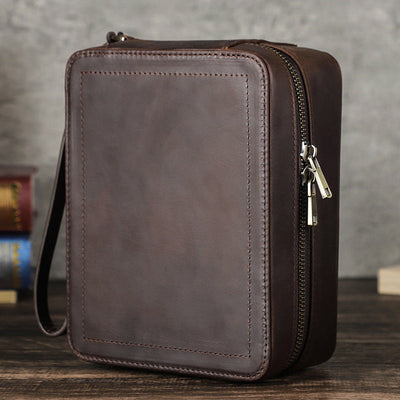 Traff Caja Dual Vault de Cuero para Reloj y Gafas
