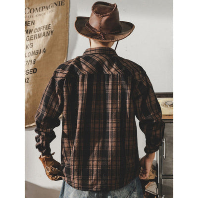 Camisa de Franela Retro Cuadros Traff