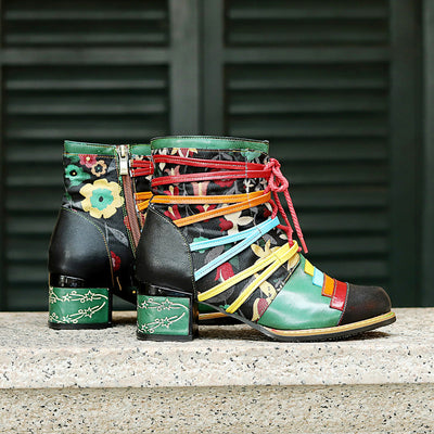 Traff Yiwu Botas de Mujer de Cuero Verdadero