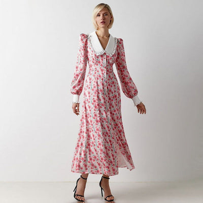 Traff Suelin Vestido Largo de Estilo Retro