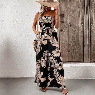 Traff Leila Mono de Verano con Estampado de Hojas