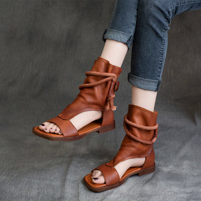 Sandaleta de Cuero Estilo Roma Traff