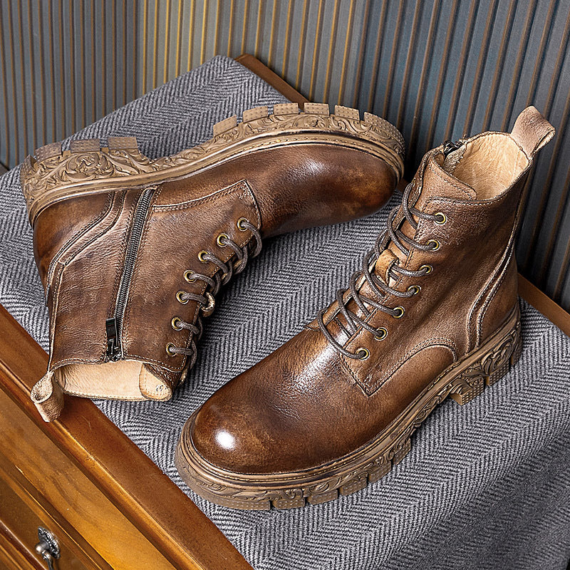 Traff Botas Martin Retro con Cremallera