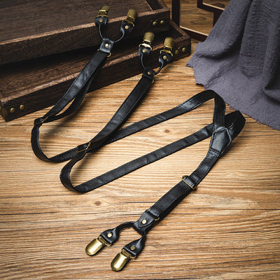 Traff Dark Classic 6 Clips PU Tirantes para Pantalones