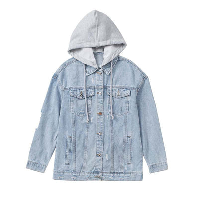 CHALECO Traff LORA DENIM CON CAPUCHA