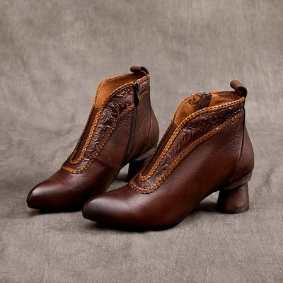 Traff Shangai Estilo Retro Zapatos de Cuero para Mujer