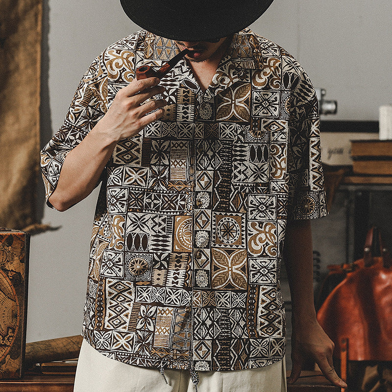 Traff Camisa Espiritual de Patchwork Tribal