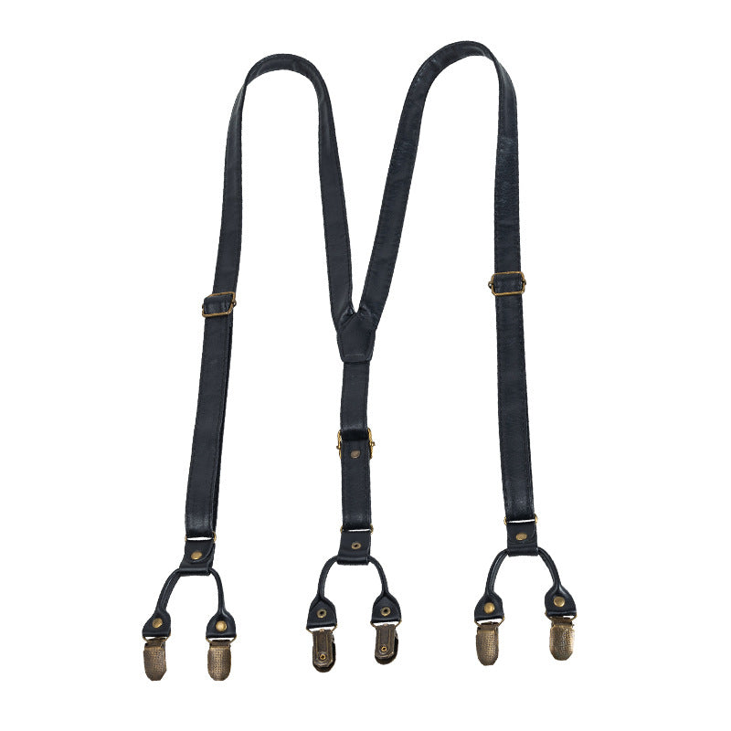 Traff Dark Classic 6 Clips PU Tirantes para Pantalones