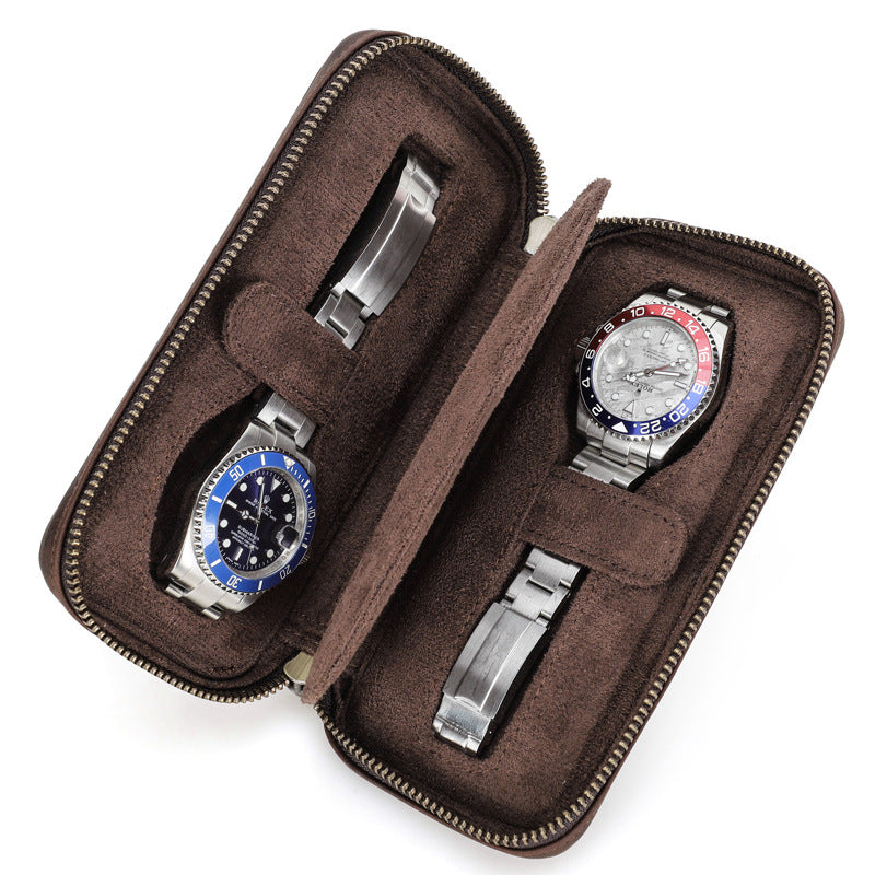 Traff Estuche Compacto de Cuero para Reloj