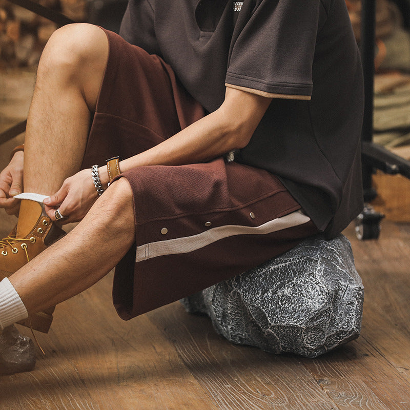 Traff Pantalones Cortos de Dos Tonos