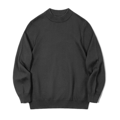 Maden Autumn Winter New Regular Fit 12 Gauge Sweater Men Half Turtleneck Pullovers Knitwear Solid Color Warm Bottom Shirt