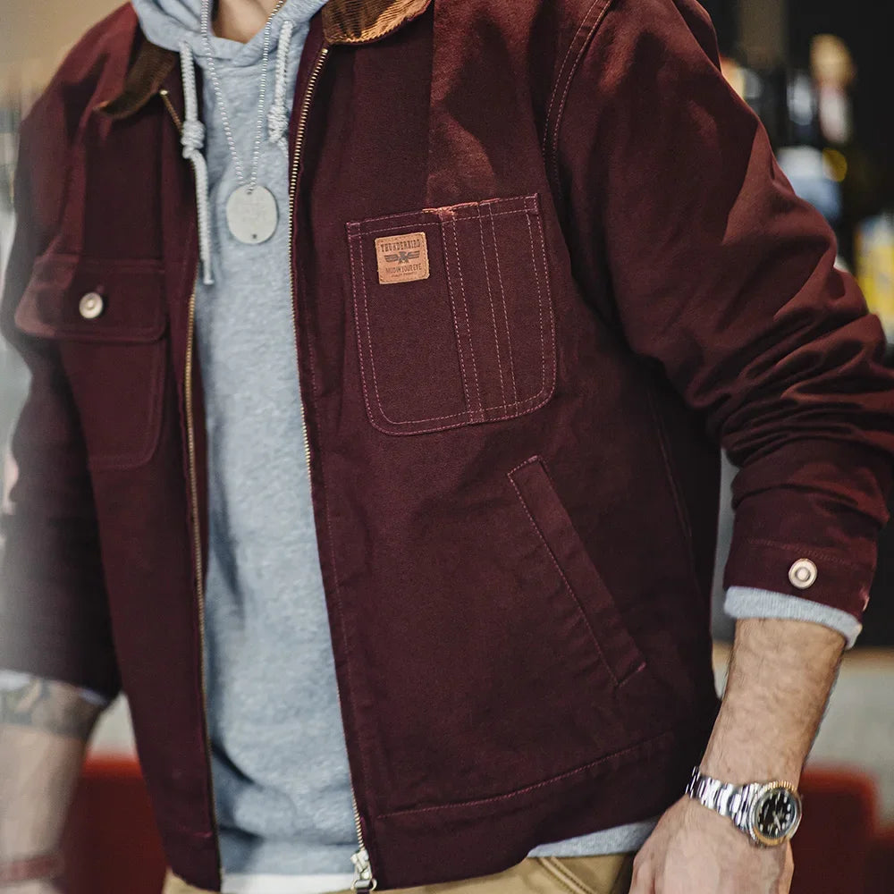 Traff Chaqueta Detroit Retro de Lona Pesada