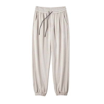 Maden Spring Solid Color Waffle Pants Men Sports Sweatpants Modal Straight Leg Pants Casual Trousers Plus Size Loose Pants 3XL