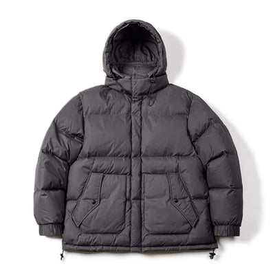 Maden Winter Wax Surface Down Jacket for Men Removable Hooded Thickened Warm Stand-up Collar Coat Men's Padded Outer Clothing