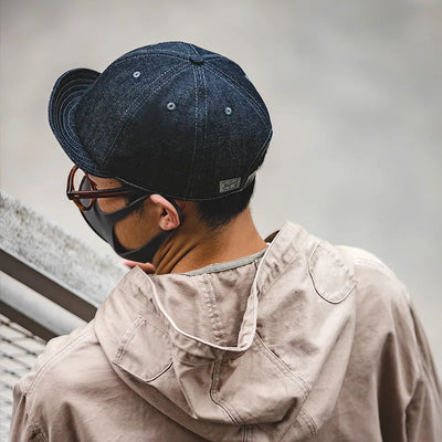 Maden Oversize Men's Denim Golf Caps Casual Newsboy Hat Amekaji Retro Beret Wild Hats Uncle Fu Unisex Vintage Flip Octagonal Cap