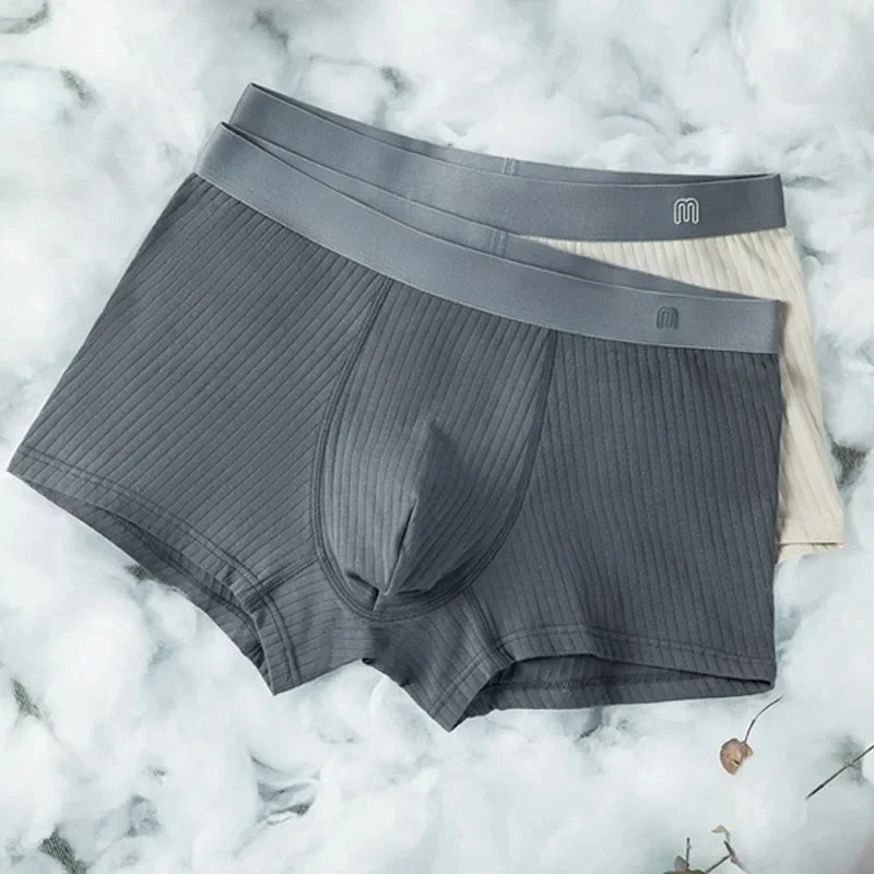 Maden Men's Underwear Seamless 3A Antibacterial Cotton Underpants Large Size Breathable Boxers Shorts Male Elastic Panties