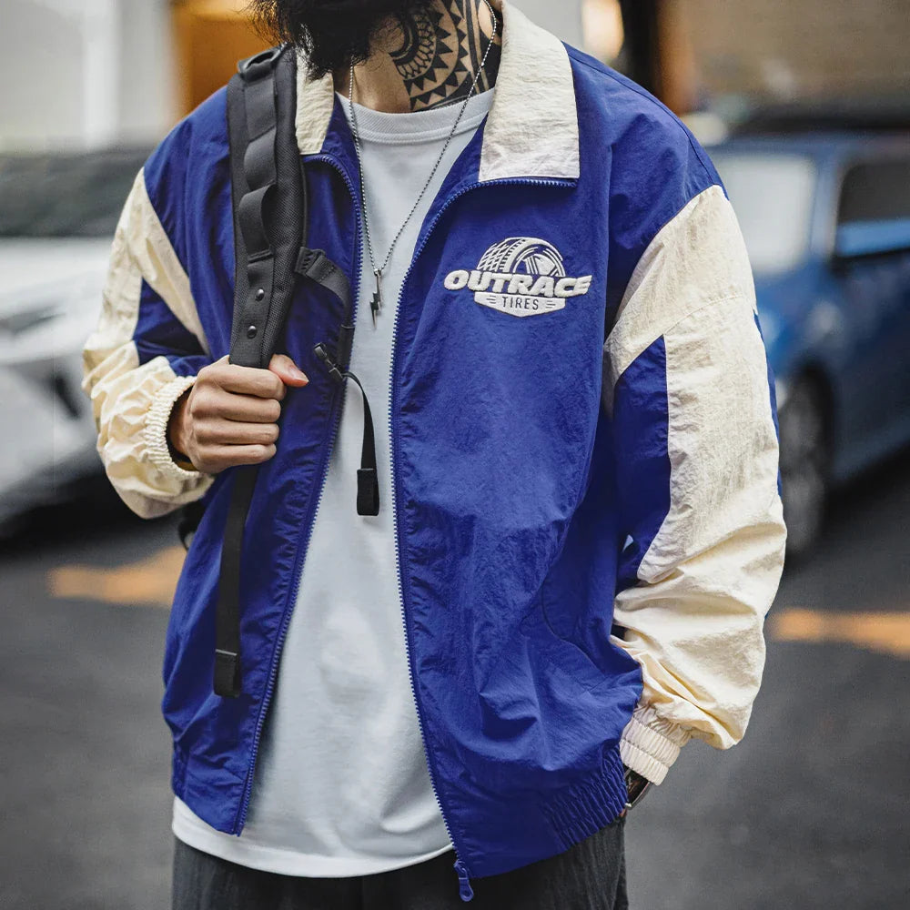 Traff Chaqueta de Carreras Vintage Splice