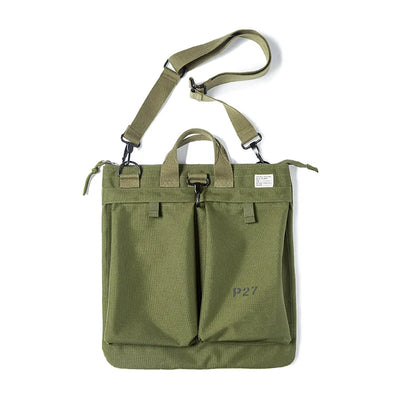 Maden Men's Tactical Gear Helmet Carry Bag Multi-pocket Flyer Travel Bags Computer Laptop Hand Bag Single Shoulder Zipper Bag