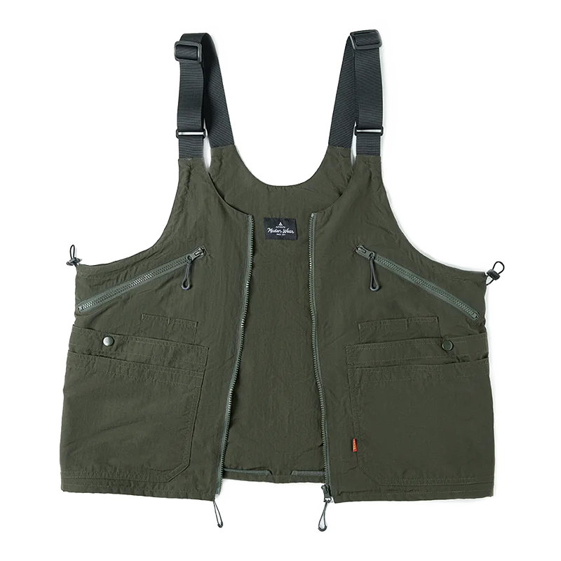 Maden 2023 New Design Male Casual Summer Big Size Sleeveless Working Vest Multi Pocket Waistcoat Large Capacity Satchel Jacket