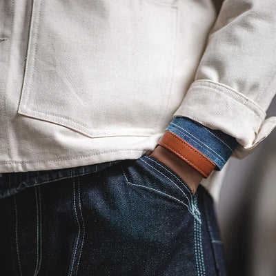 Maden Letter Leather Cuff Bracelets For Men Adjustable Handmade Wristband Khaki Bracelet Brown Print Indian Thunderbird Jewelry