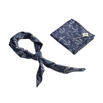 Maden Workwear Retro Square Scarf Jewelry Amekaji Art Cashew Neckband Street Headband Men's Fashion