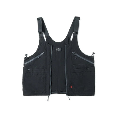 Maden Workwear Retro Multi Pocket Sleeveless Nylon Vest Outdoor Functional Dual Purpose Bag Coat For Men 2023 Fashion