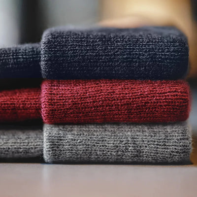 Maden Retro Warm Cotton Knitted Cap 2023 Autumn Winter Men's Wine Red Big Head Hat Casual Gray Beanies