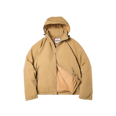 Maden Winter Hooded Down Jacket for Men White Duck Down Filling Thickened Warm Outer Coat Outdoor Windproof Parkas Black Jacket