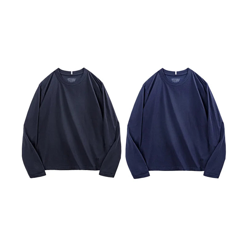 Maden New Casual Sorona Cool Long-sleeved T-shirt Quick-drying Antibacterial Round Neck Top for Men's Spring And Autumn