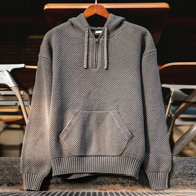 SUDADERA DE PUNTO CON CAPUCHA Traff PIÑA